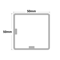 10-5050-0-60IN MODULAR SOLUTIONS EXTRUDED PROFILE 50MM X 50MM PROFILE SLEAVE FOR 45MM X 45MM PROFILE, CUT TO THE LENGTH OF 60 INCH